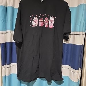 Hello Kitty Black Tee with Pink Accents